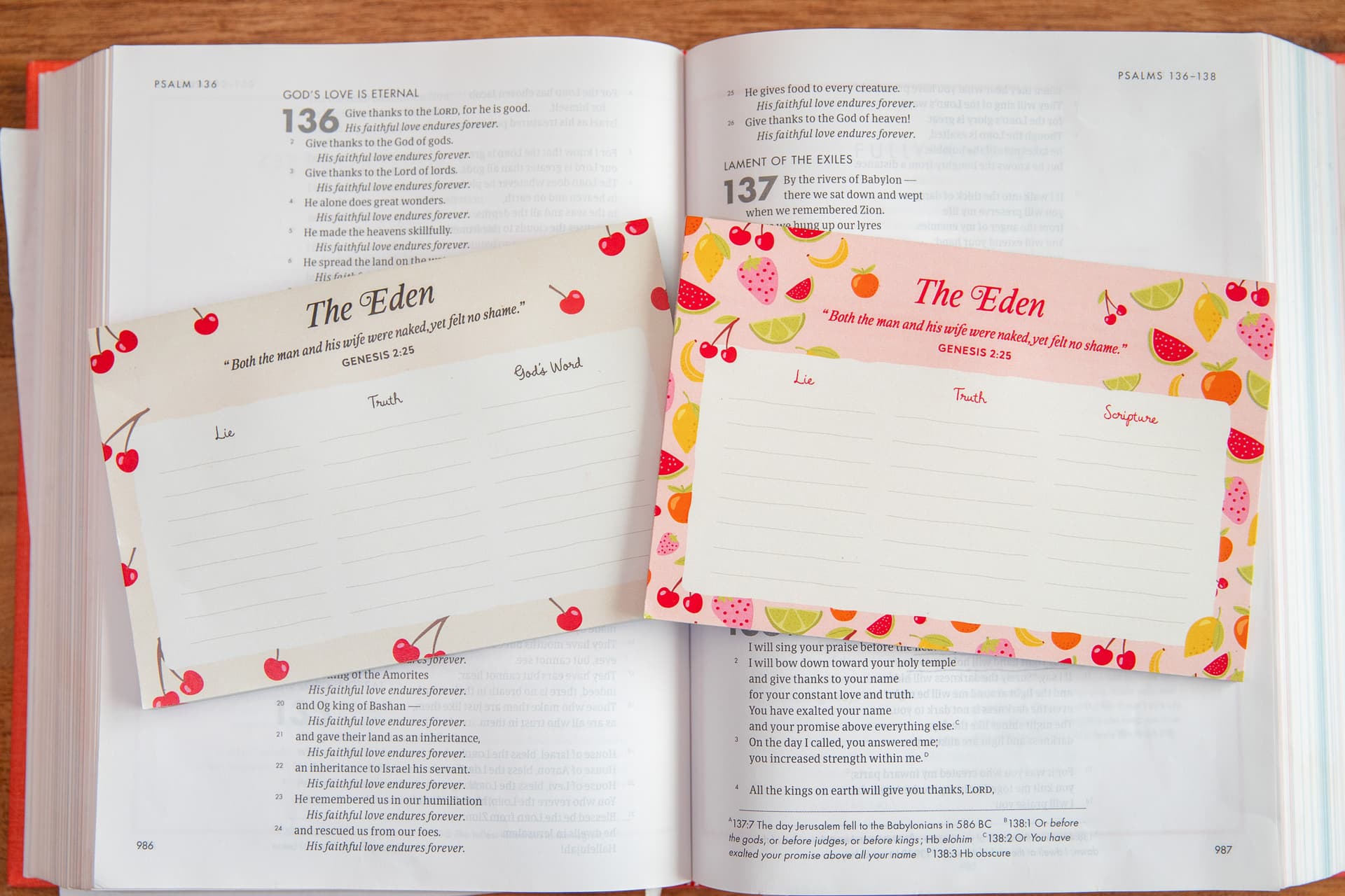 The Eden sticky-note pad